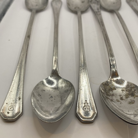 International Silver Co silver plated ice tea spoons set of 8 need polishing VTG - Picture 4 of 12